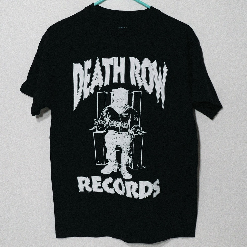 Death Row Records Shirt Men's Med Black Hip Hop Rap Graphic Tee T-Shirt Crewneck